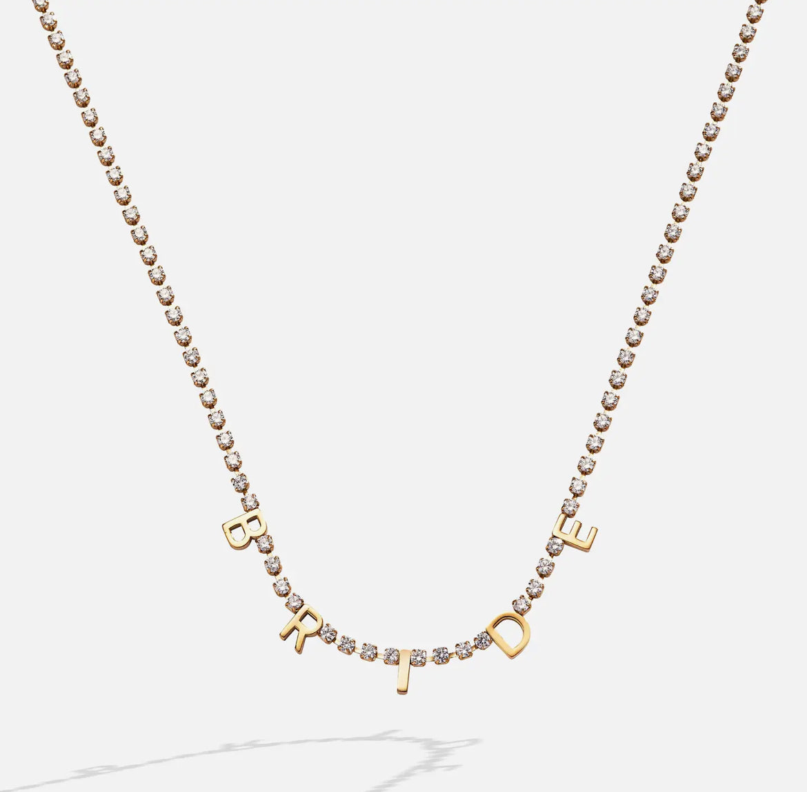 Bride” Crystal Tennis Necklace
