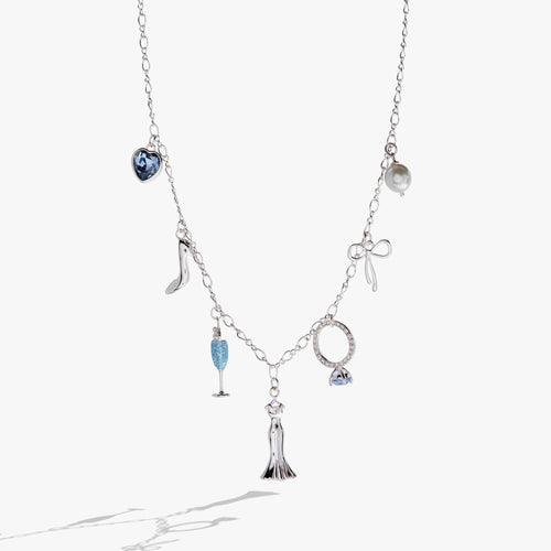 Bridal Multi-Charm Necklace: Silver