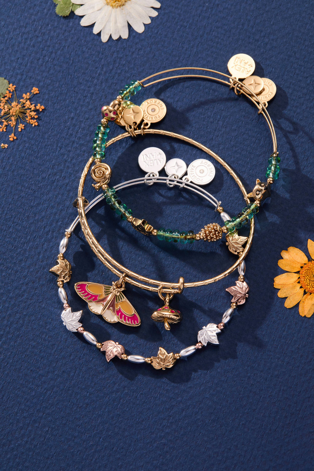 Woodland Gemstone Tension Cuff: Gold by Alex and Ani - alternate view 9