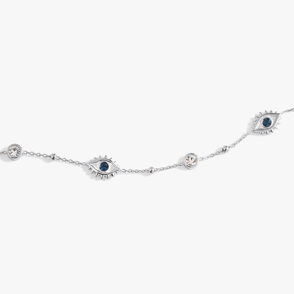 Evil Eye Crystal Anklet: Stainless Steel Silver by Alex and Ani - alternate view 7