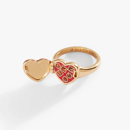 Box of Chocolate Locket Ring: Gold