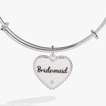 Bridesmaid Heart Bangle: Gold