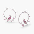 Cardinal Reversible Hoop Earrings: Silver