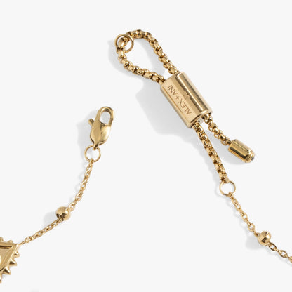 Evil Eye Crystal Anklet: Stainless Steel Gold
