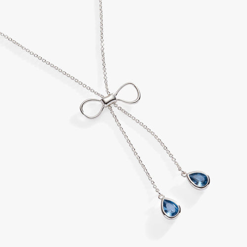 Bow Adjustable Slider Necklace: Silver by Alex and Ani - alternate view 2