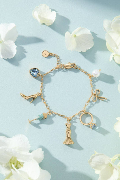 Bridal Multi-Charm Bracelet: Silver