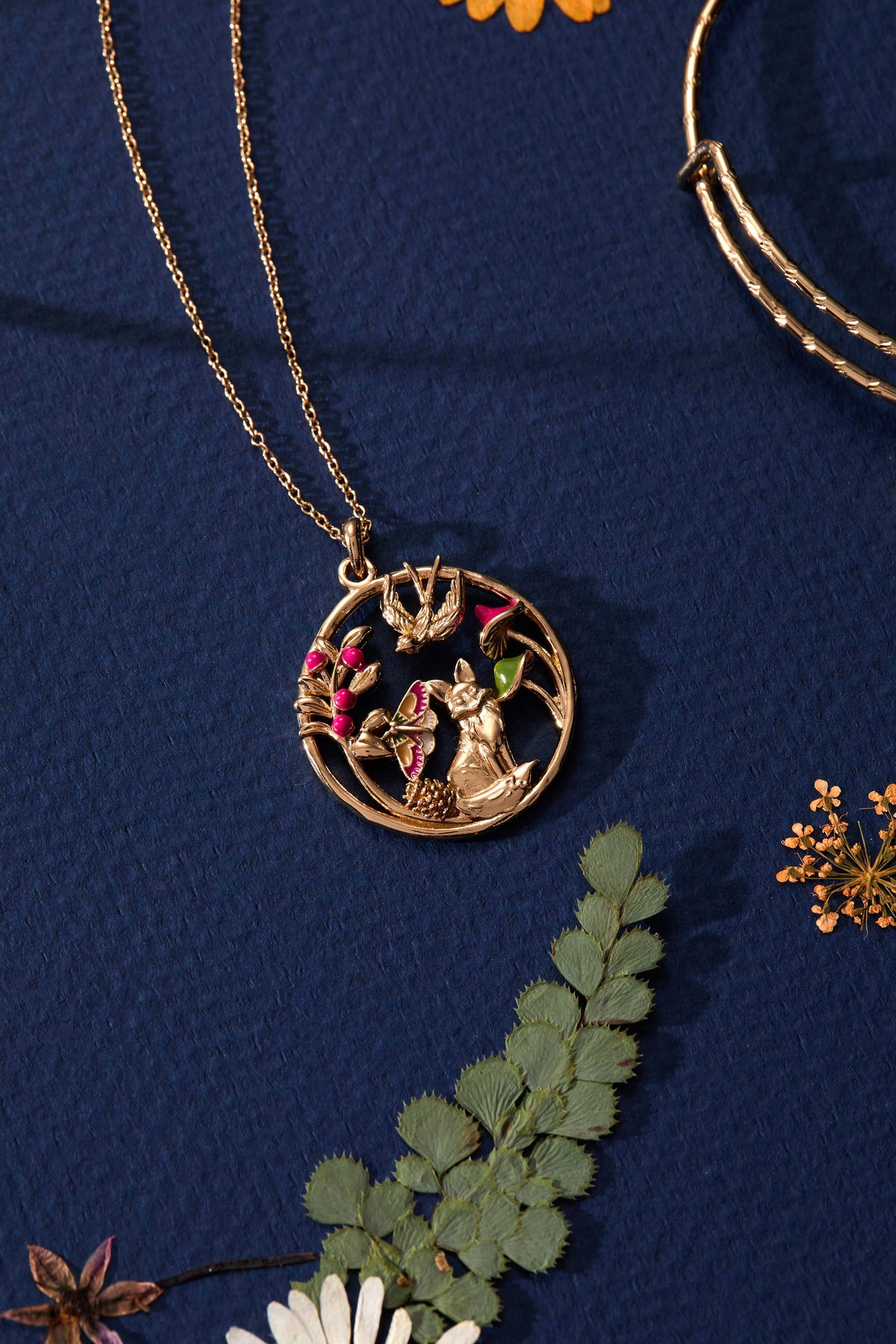 Woodland Pendant Necklace: Gold by Alex and Ani - alternate view 4