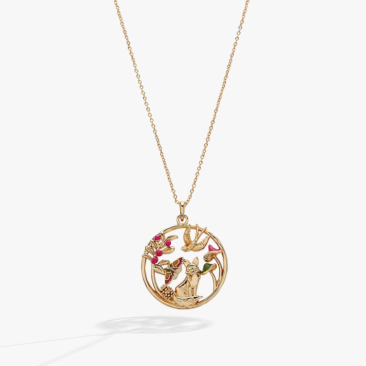 Woodland Pendant Necklace: Gold