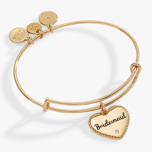 Bridesmaid Heart Bangle: Gold